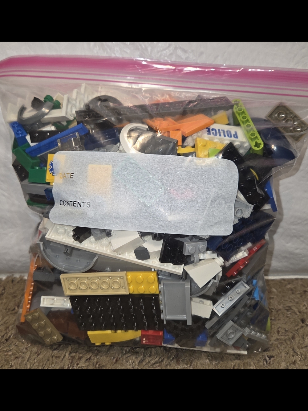 Legos Gallon Size Bag Of Mixed Assortment Lego Bricks, Flats, Small Pieces Tires